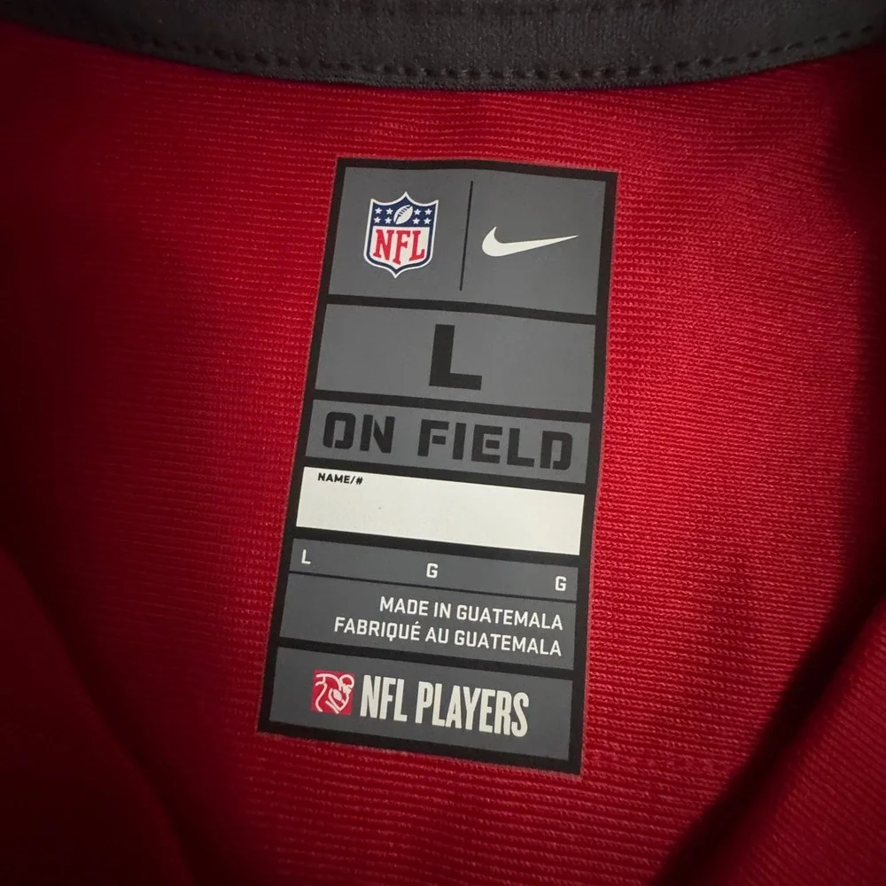 Nike NFL San Francisco 49ers On Field Blank Back Jersey Red Mens Large
